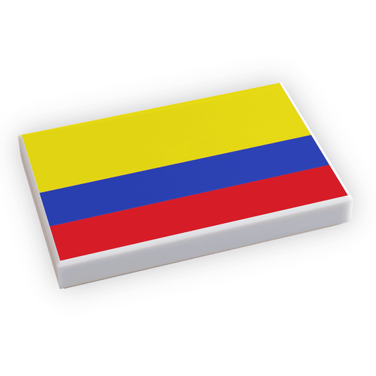 Colombia Flag (2x3 Tile) made using LEGO part - 