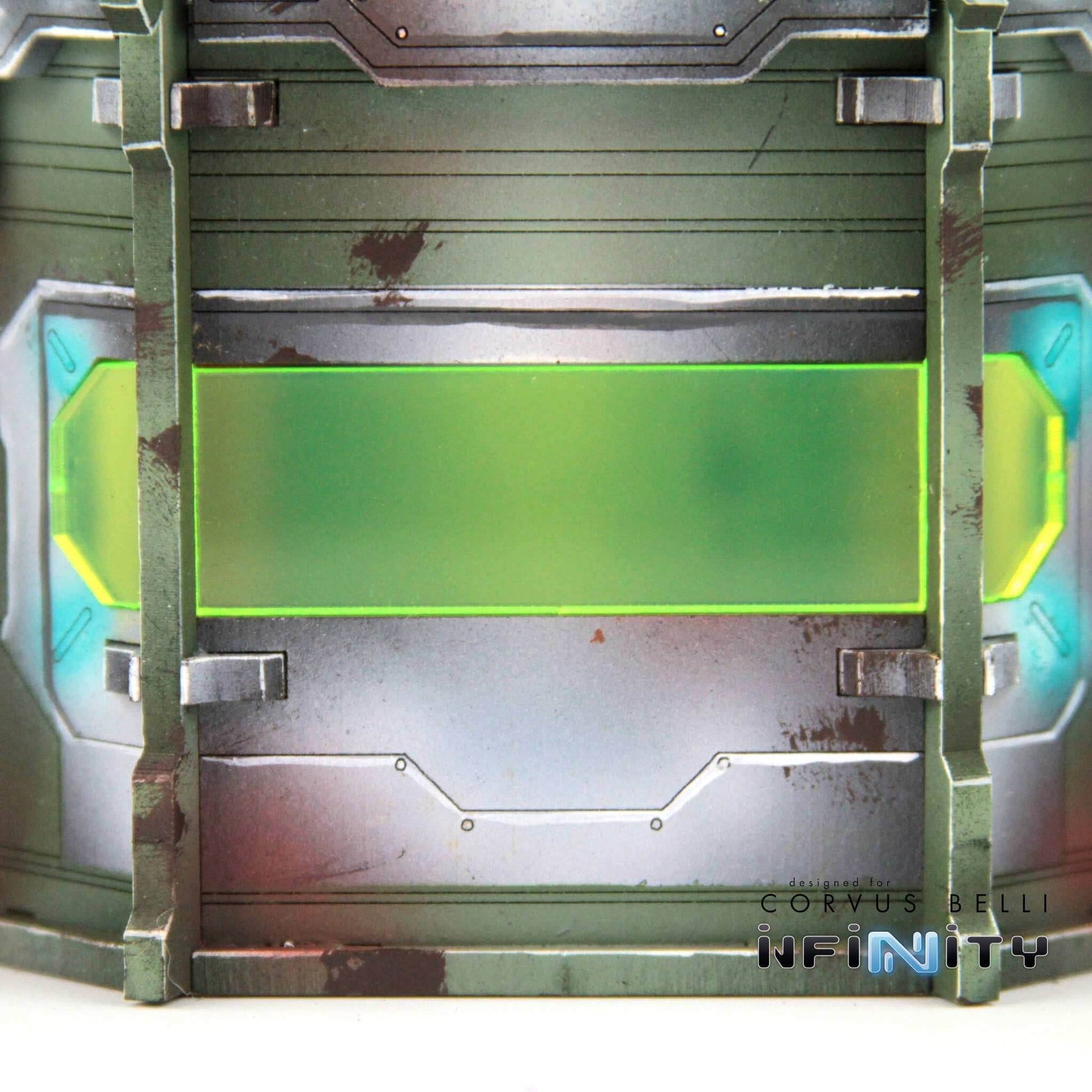 Comanche Pillbox Windows - Comanche Barracks / Fluorescent Blue Acrylic