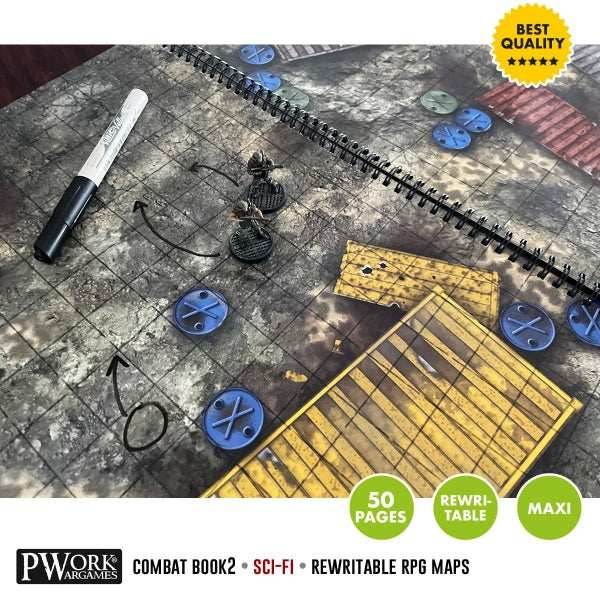 Combat Book 2: Sci-Fi Rewritable Combat Maps for Tabletop RPGs - 