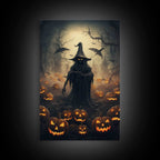 Halloween Art Print, Dark Fantasy Art, Dark Wall Art, Spooky Decor, Goth Decor, Canvas Print, Wall Art, Vertical Print, Creepy Wall Art - 8x12 Inches / Gallery Wrap Canvas - Ready To Hang