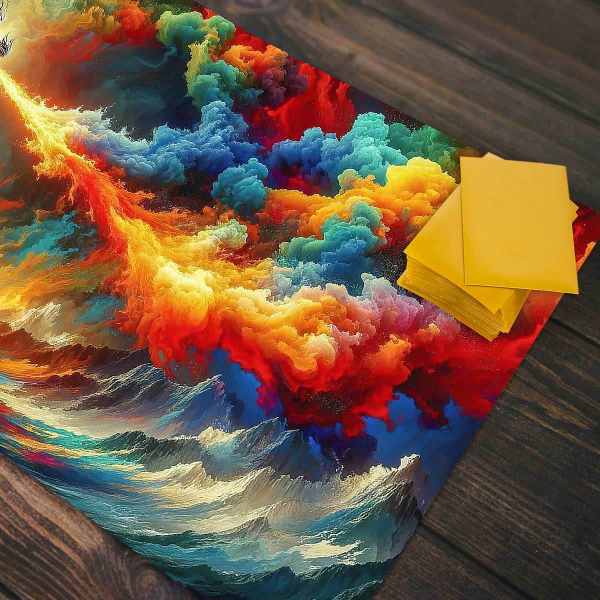 Rainbow Dragon Playmat - Standard Playmat / Plain