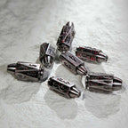 Cool dnd dice: unique metal bullet-shaped polyhedron RPG dice set