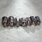 Cool dnd dice: unique metal bullet-shaped polyhedron RPG dice set