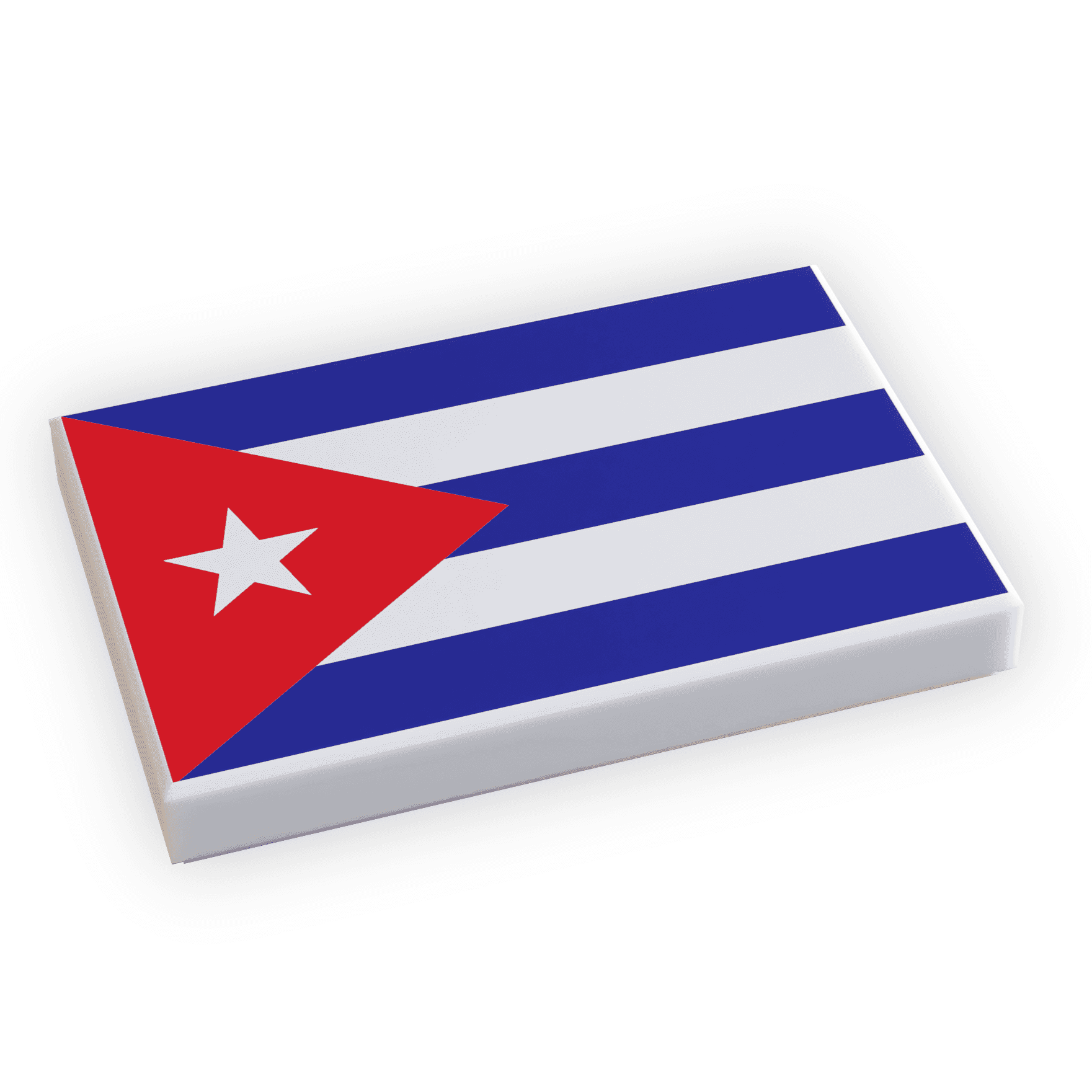 Cuba Flag (2x3 Tile) made using LEGO part - 