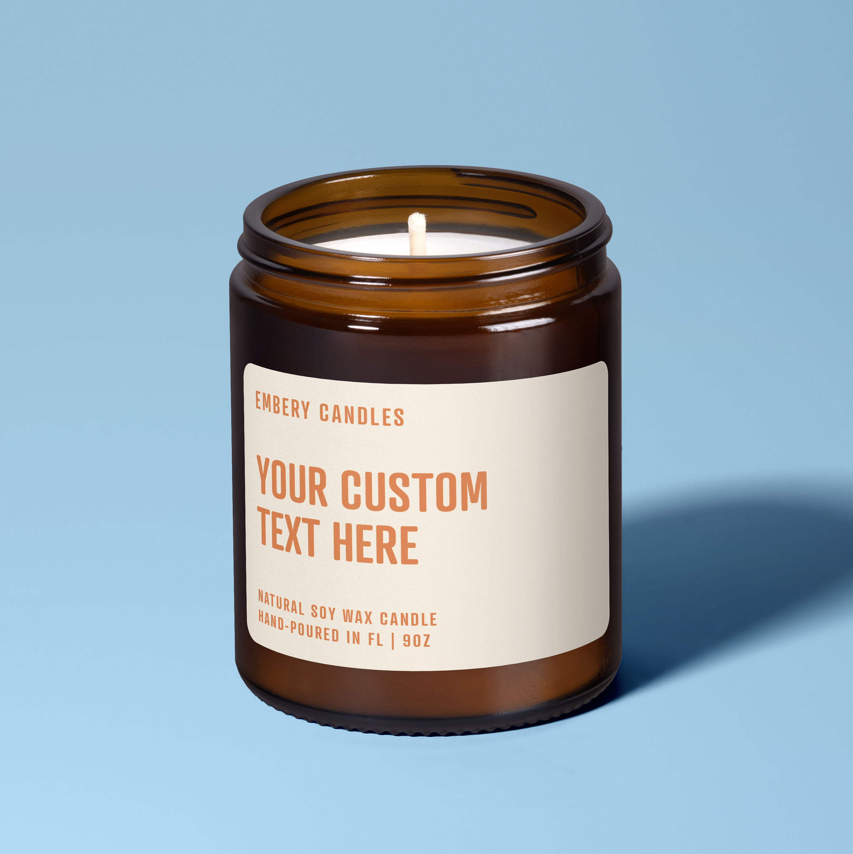 Custom Text Candle | Soy Wax Scented Candle