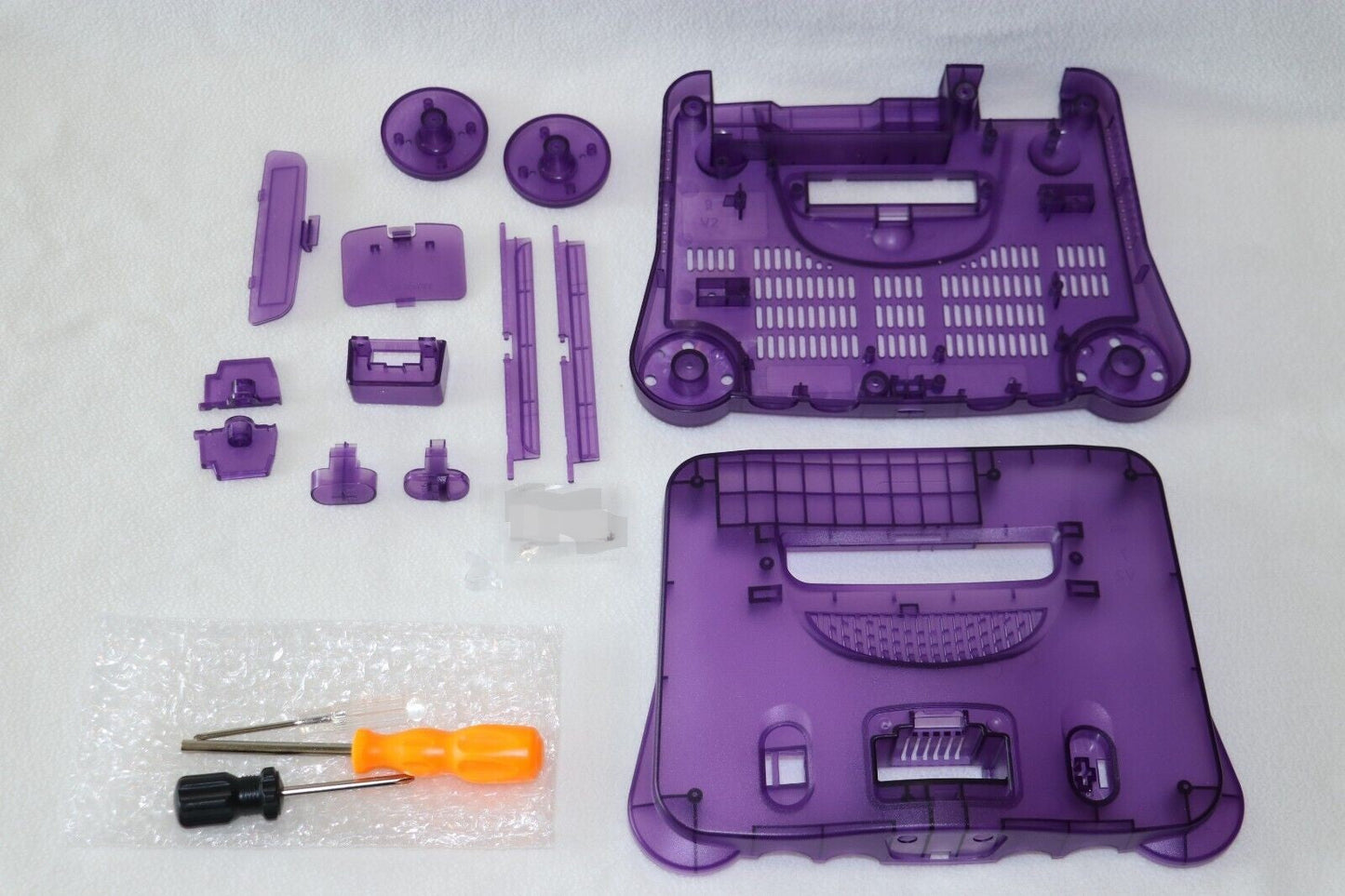 N64 Full Replacement Console Shell Housing Translucent Purple Nintendo 64