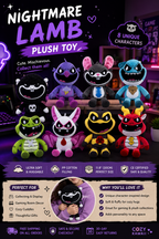 Nightmare Lamb Plush Toy – 11.8" (30cm) Soft Stuffed Character Plush
