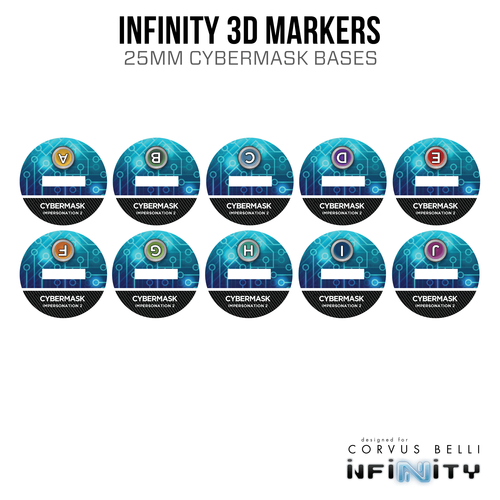 Infinity 3D Markers: Apsara Cyberdancer (25mm Cybermask) - A