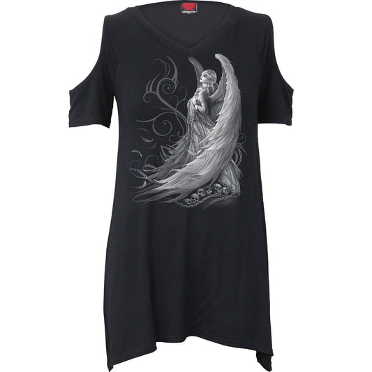 CAPTIVE SPIRITS - Cold Shoulder Goth Bottom Top