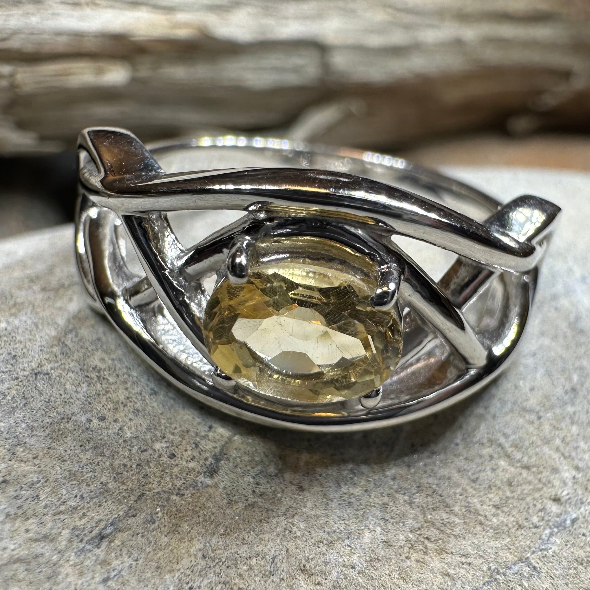 Blue Topaz Celtic Knot Ring