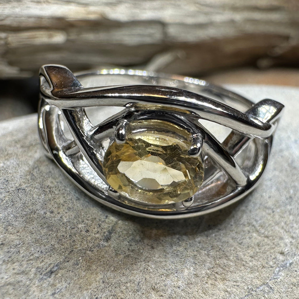 Blue Topaz Celtic Knot Ring