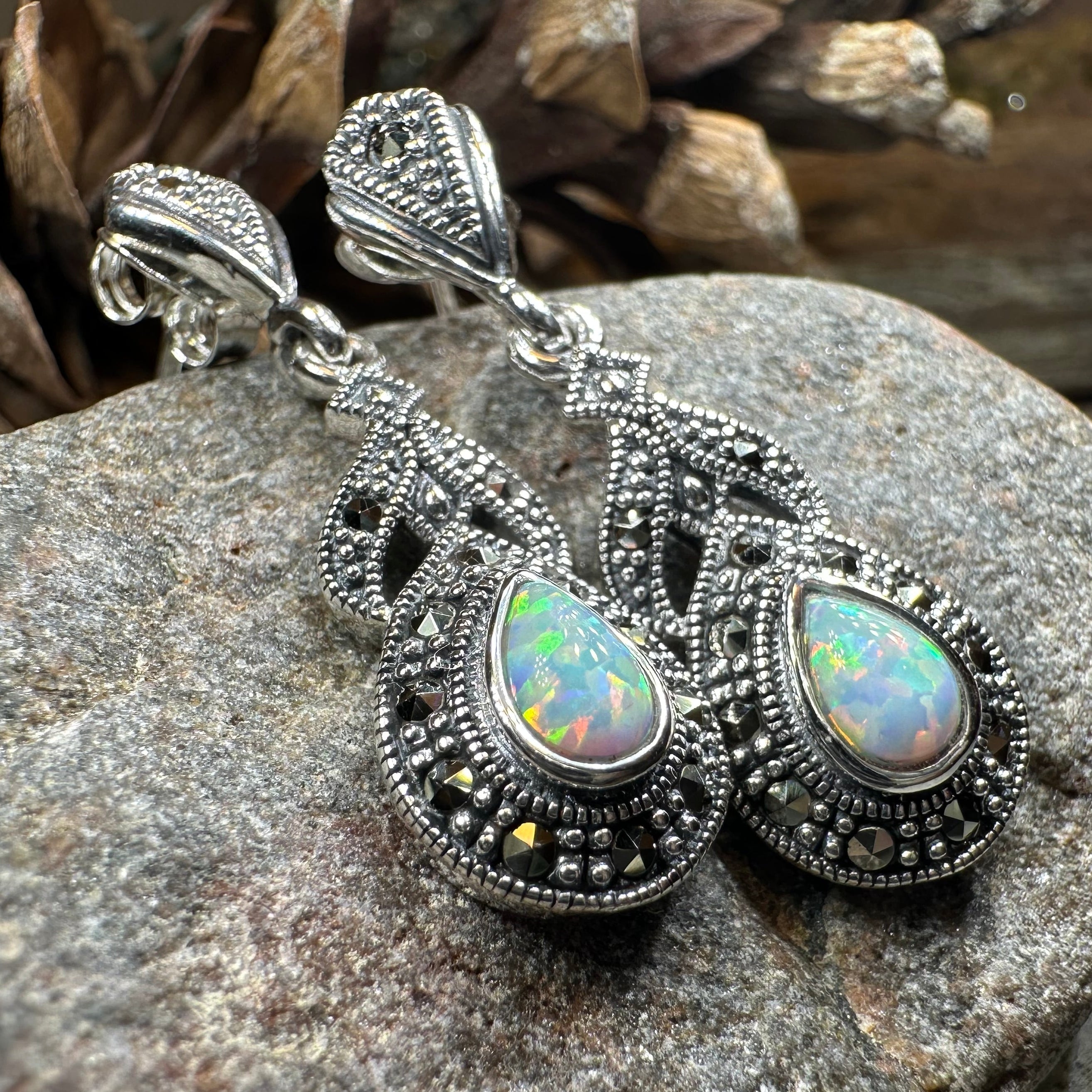 Celtic Twilight Opal Earrings