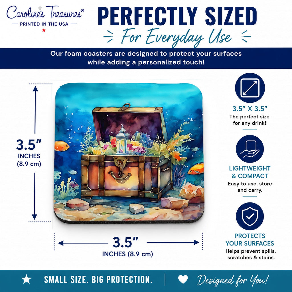 Treasure Chest Foam Coasters - Role-Players