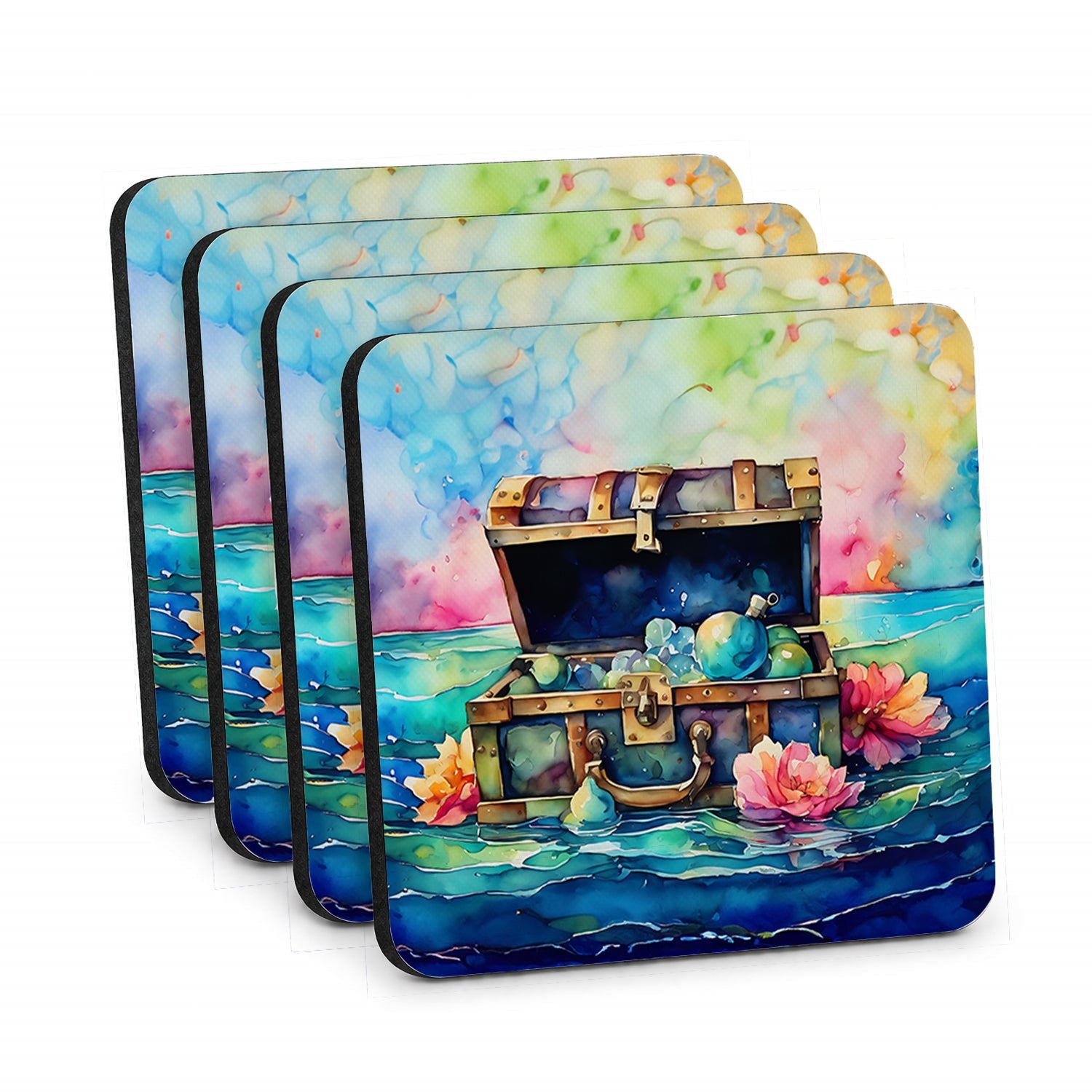 Treasure Chest Foam Coasters