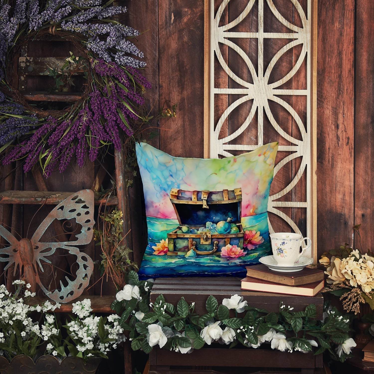 Treasure Chest Throw Pillow - 