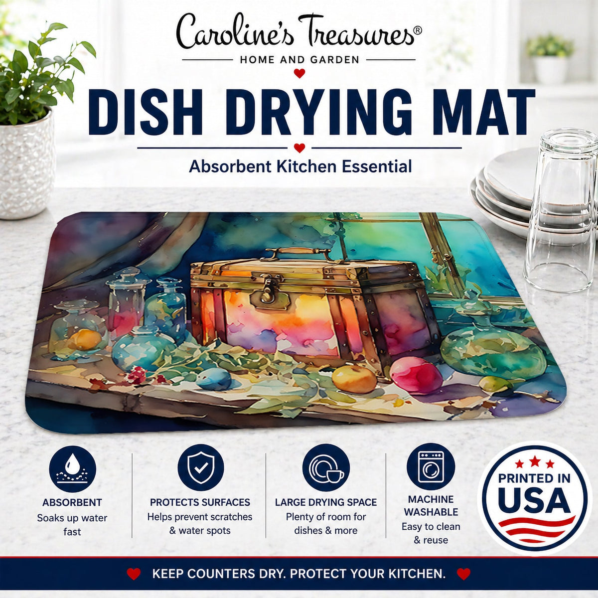 Treasure Chest Dish Drying Mat - Role-Players