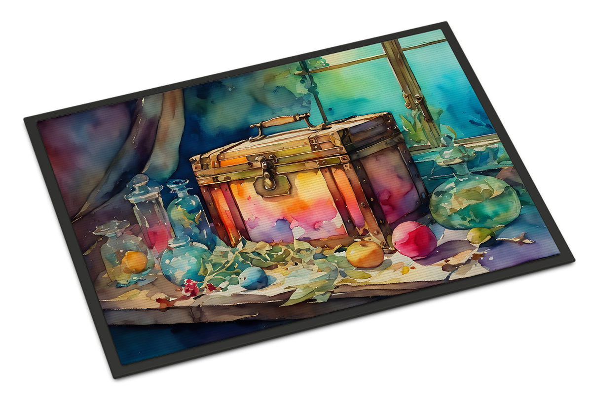 Treasure Chest in a workshop Doormat 18x27in - Role-Players