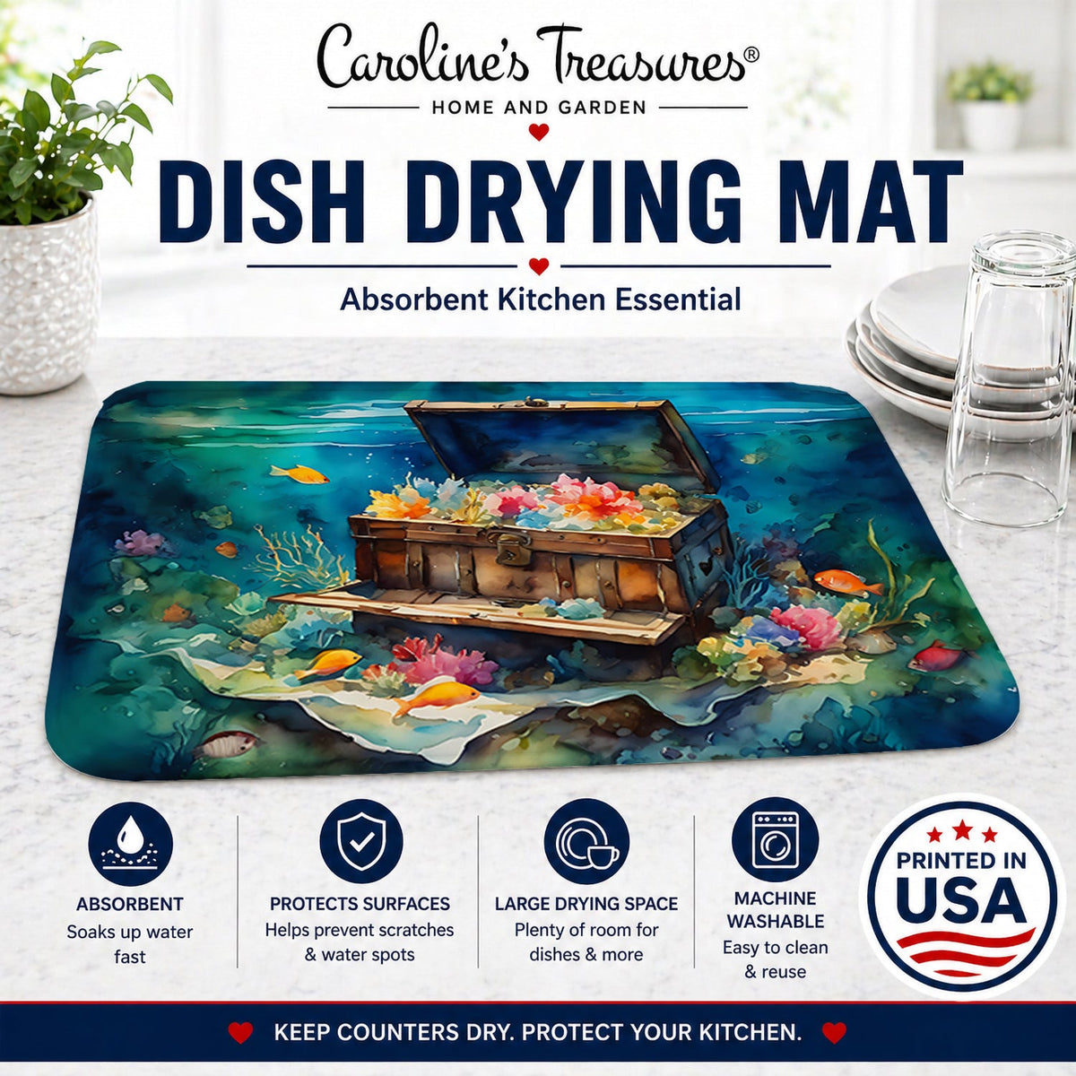Treasure Chest Dish Drying Mat - Role-Players