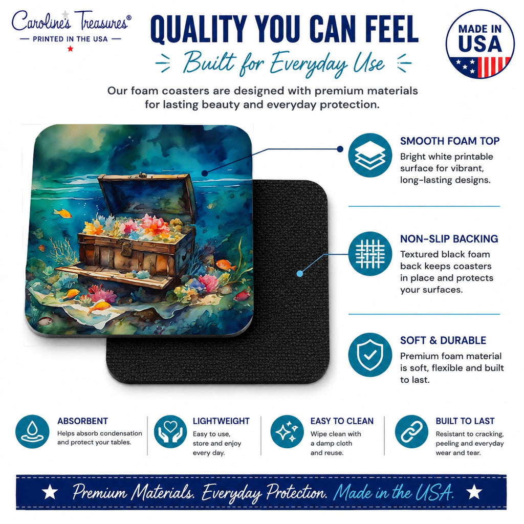 Treasure Chest Foam Coasters - Role-Players