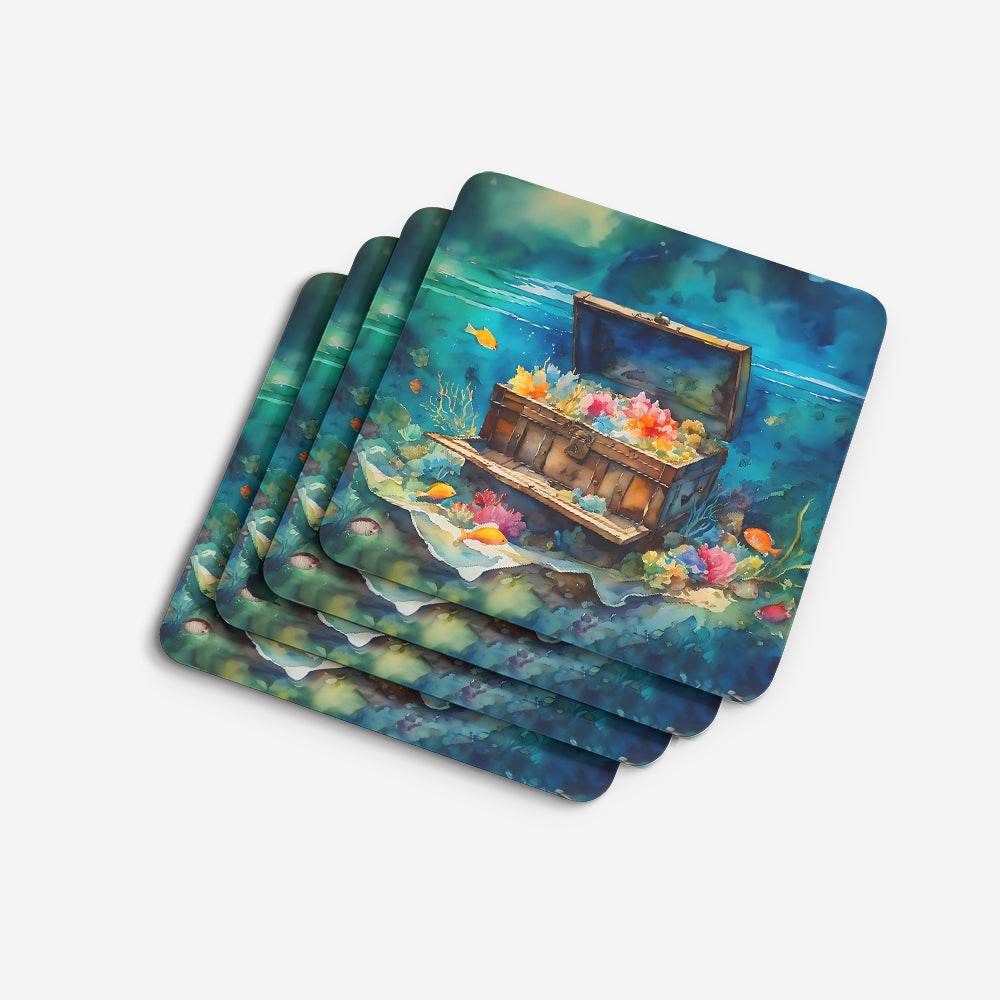 Treasure Chest Foam Coasters - 