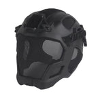 Lightweight EVA tactical helmet for hunting, airsoft, etc. Steel mesh mask included, good for cosplay.