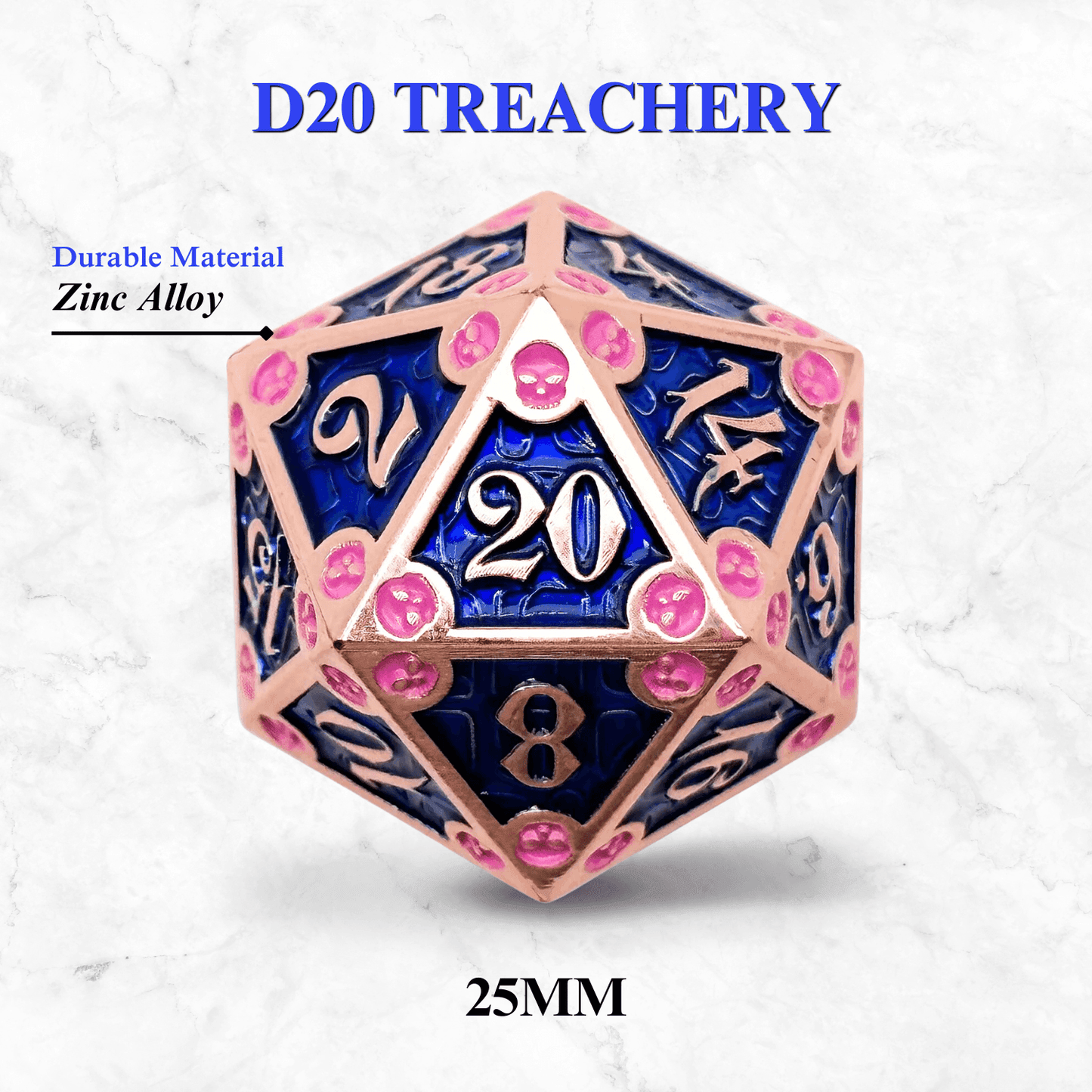 Dungeon Delve Runestones™ - 25mm D20 - Treachery - 