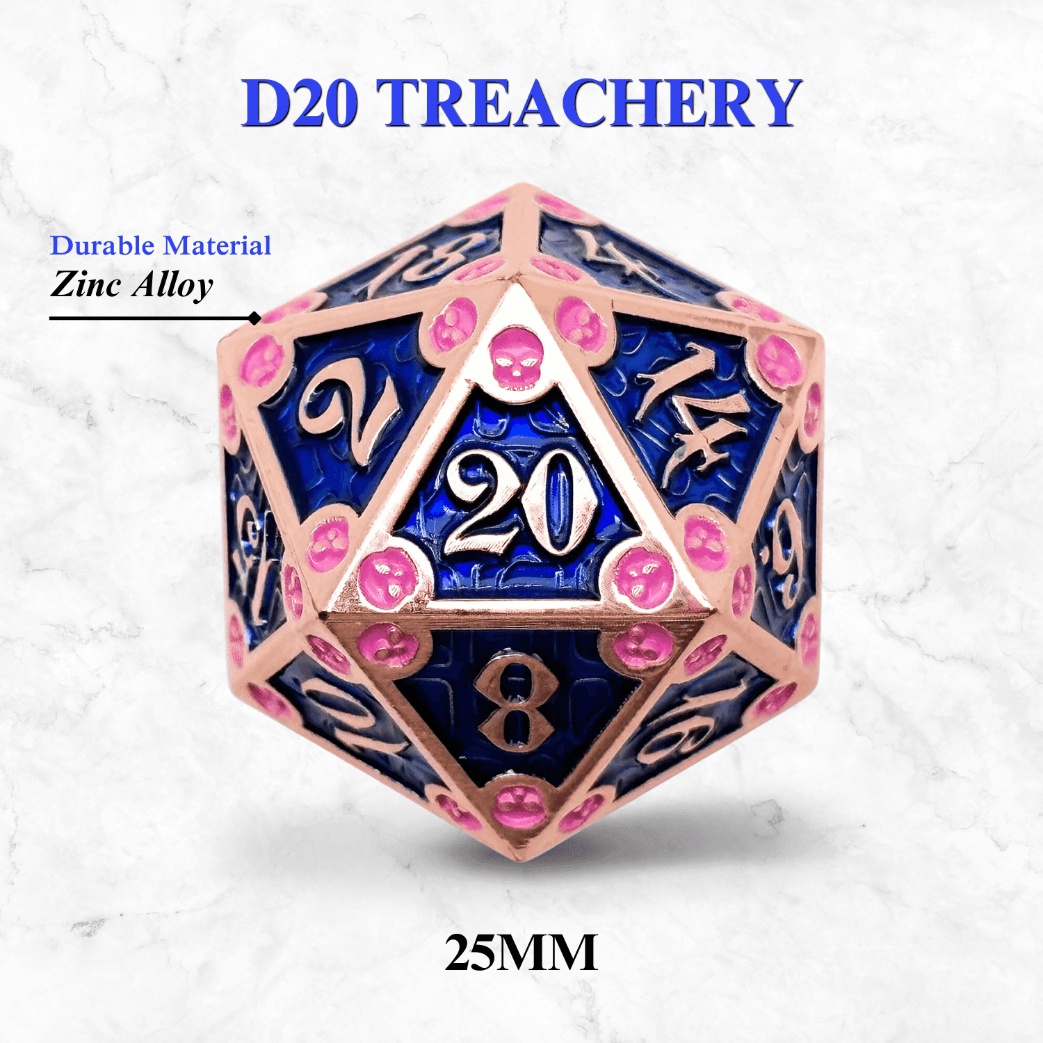Dungeon Delve Runestones™ - 25mm D20 - Treachery - 