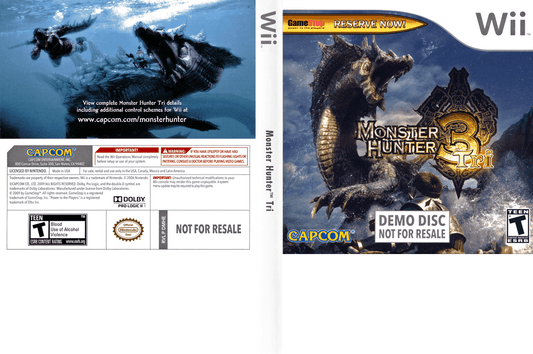 Monster Hunter Tri Demo Disc (Wii) - Manual Only