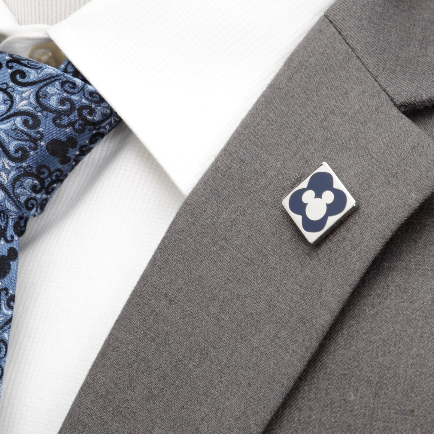 Disney Mickey Mouse Dot Socks and Blue Lapel Pin Gift Set