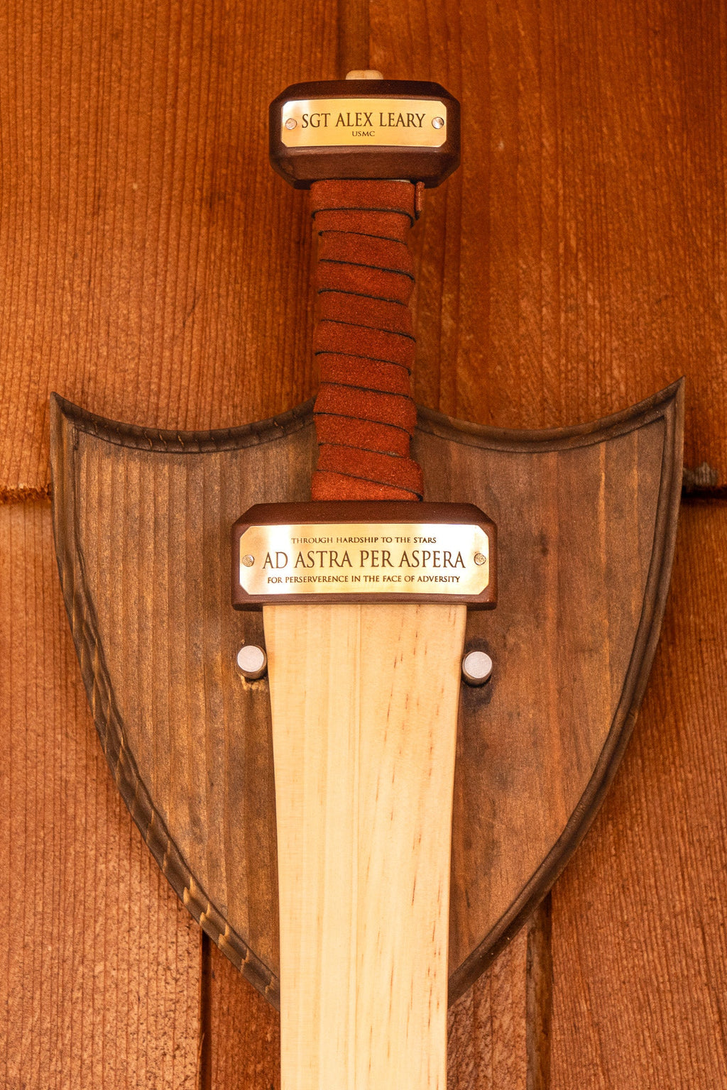 Wooden Gladius Sword Display Mount | Wall-Mounted Sword Holder