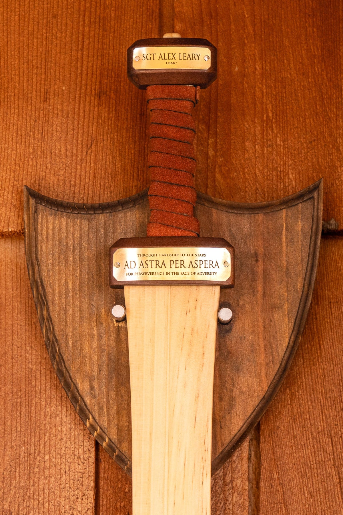 Wooden Gladius Sword Display Mount | Wall-Mounted Sword Holder