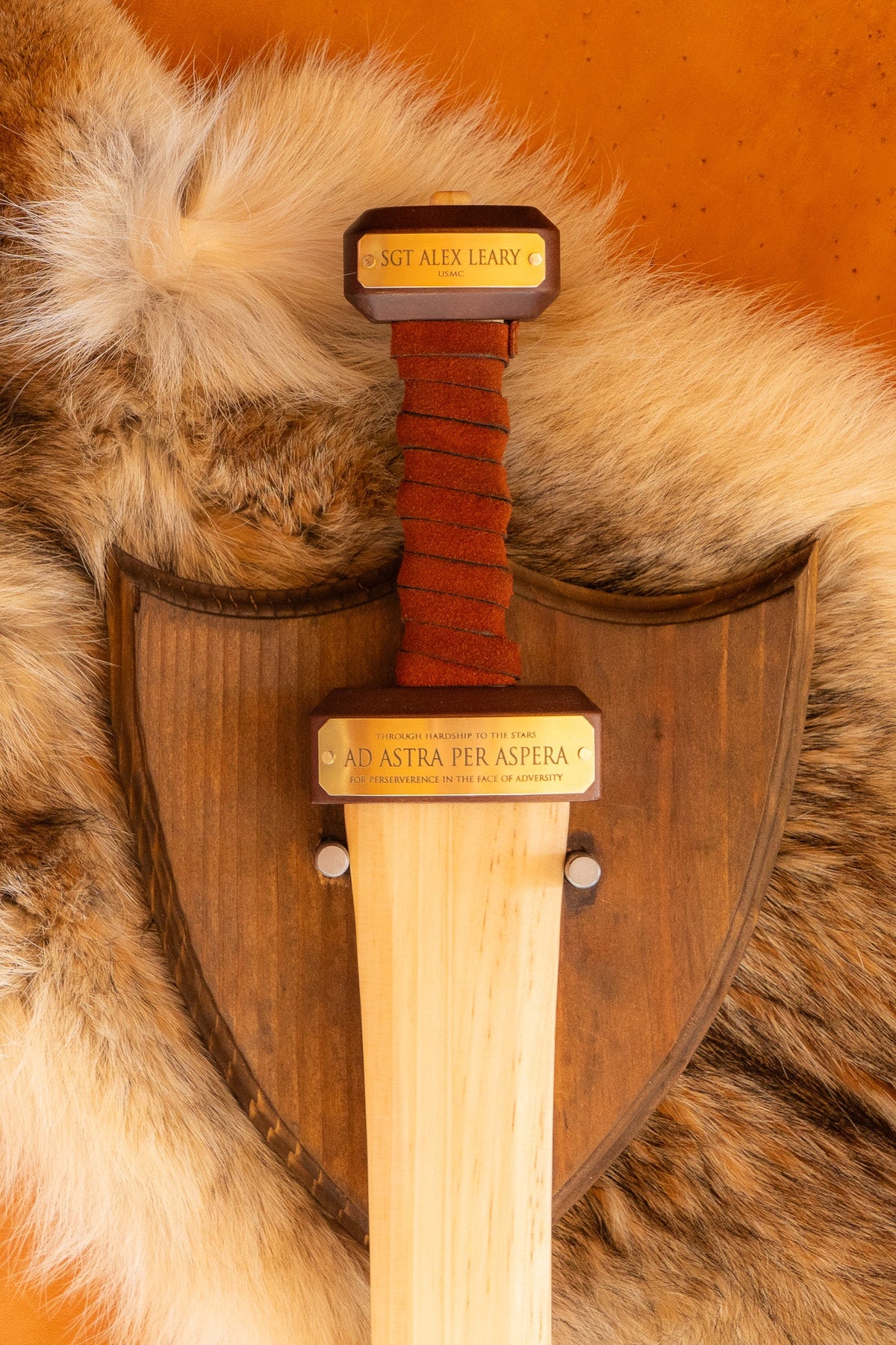 Wooden Gladius Sword Display Mount | Wall-Mounted Sword Holder