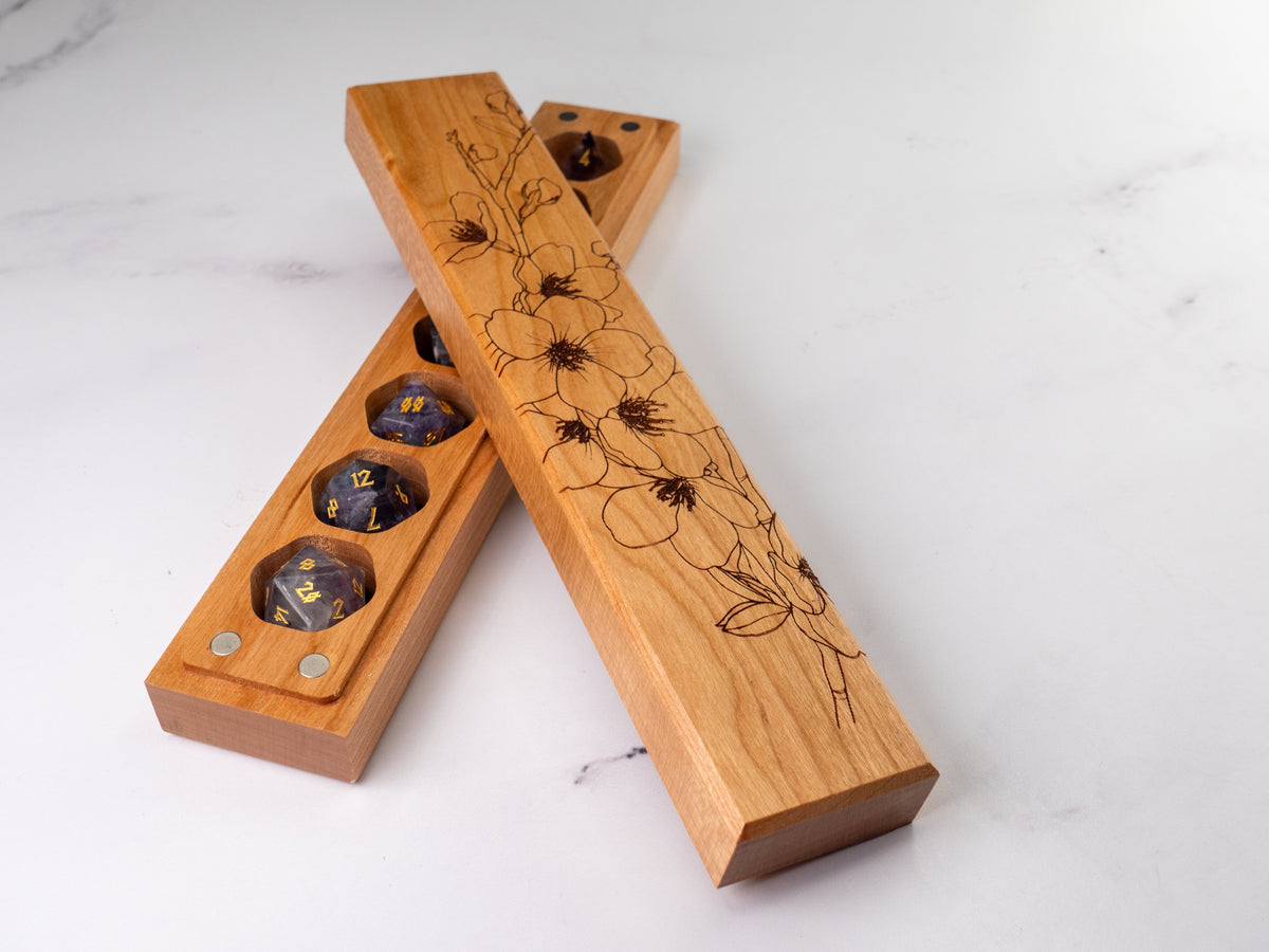 Cherry Blossoms | Engraved Council of 7 Dice Vault