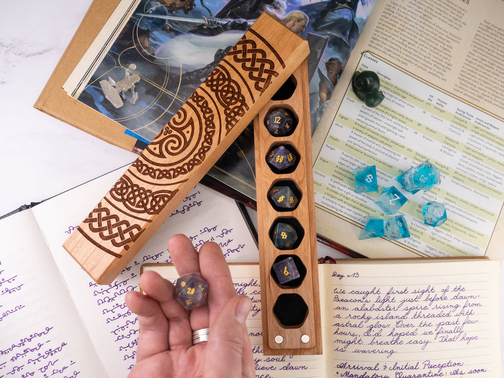 Celtic Rings | Engraved Council of 7 Dice Vault