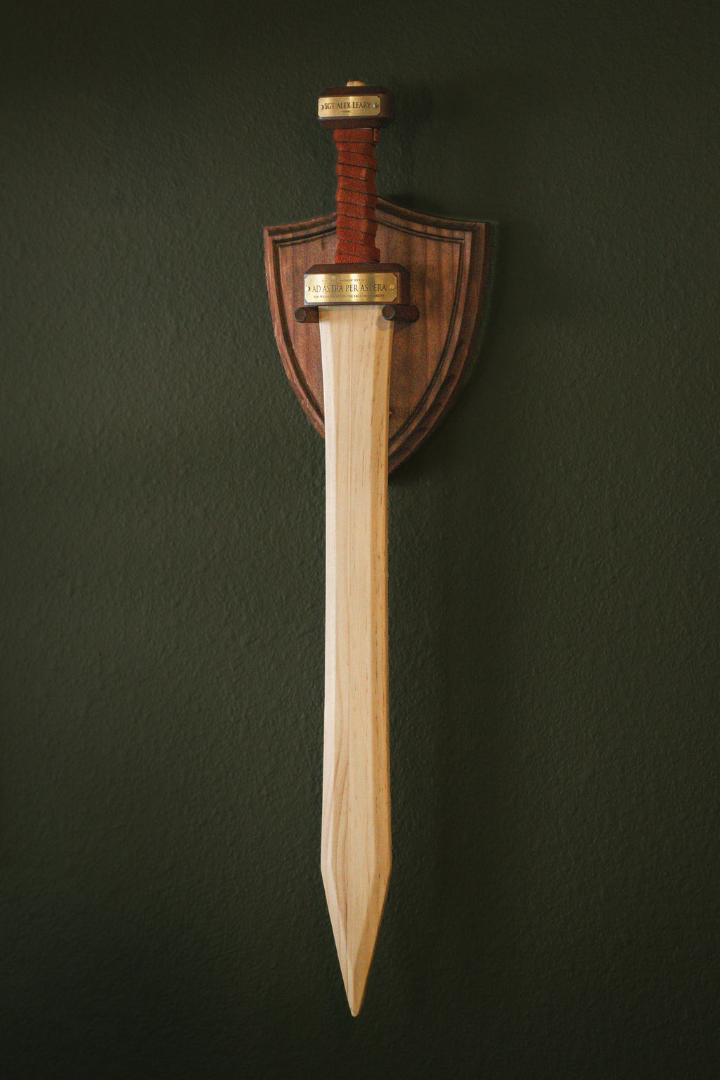 Wooden Gladius Sword Display Mount | Wall-Mounted Sword Holder