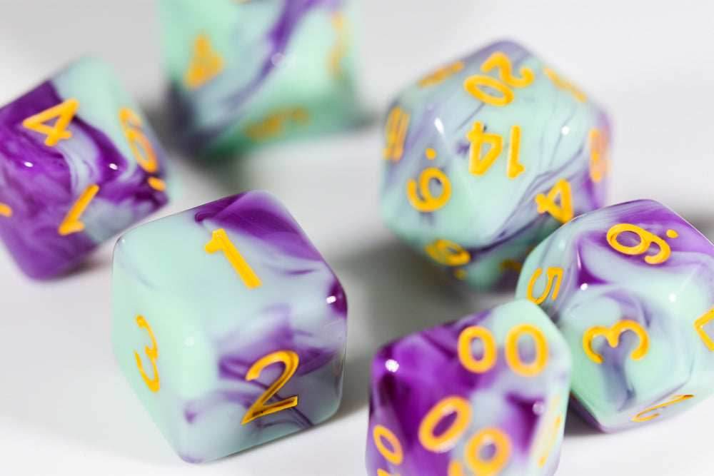 Mystic Orchid Dual Color Swirl Translucent Purple/ Opaque Green - 