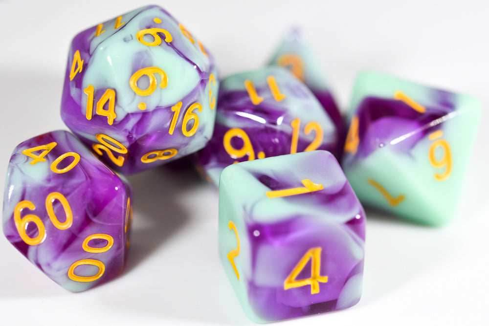 Mystic Orchid Dual Color Swirl Translucent Purple/ Opaque Green - 