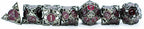 Black w/Dark Maroon Deadly Arrow Dice | 7-Dice RPG Set High Visibility - 