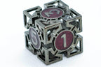 Single d6/d20 Black w/Maroon Deadly Arrow Dice - d6
