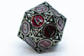 Single d6/d20 Black w/Maroon Deadly Arrow Dice - d20