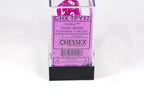 Chessex Vortex Violet w/ White Numbers Set Of 7 Dice CHX TPY17 - 