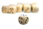 Wooden 16mm d6 Dice w/ Black Dots Rounded Corners (sold per die) - Wood Dice - 
