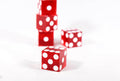 Red Casino Dice d6 19mm Razor Edge No Serial Numbers or Names Clean (1 Piece) - 