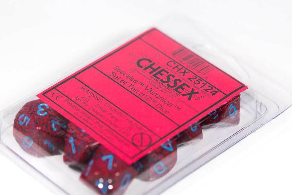 Speckled Veronica Set of Ten d10 Dice OOP - 