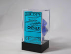 Translucent 7-Die Chessex Sets Made in Germany -Red, Blue, Green, Teal, Purple- - Teal