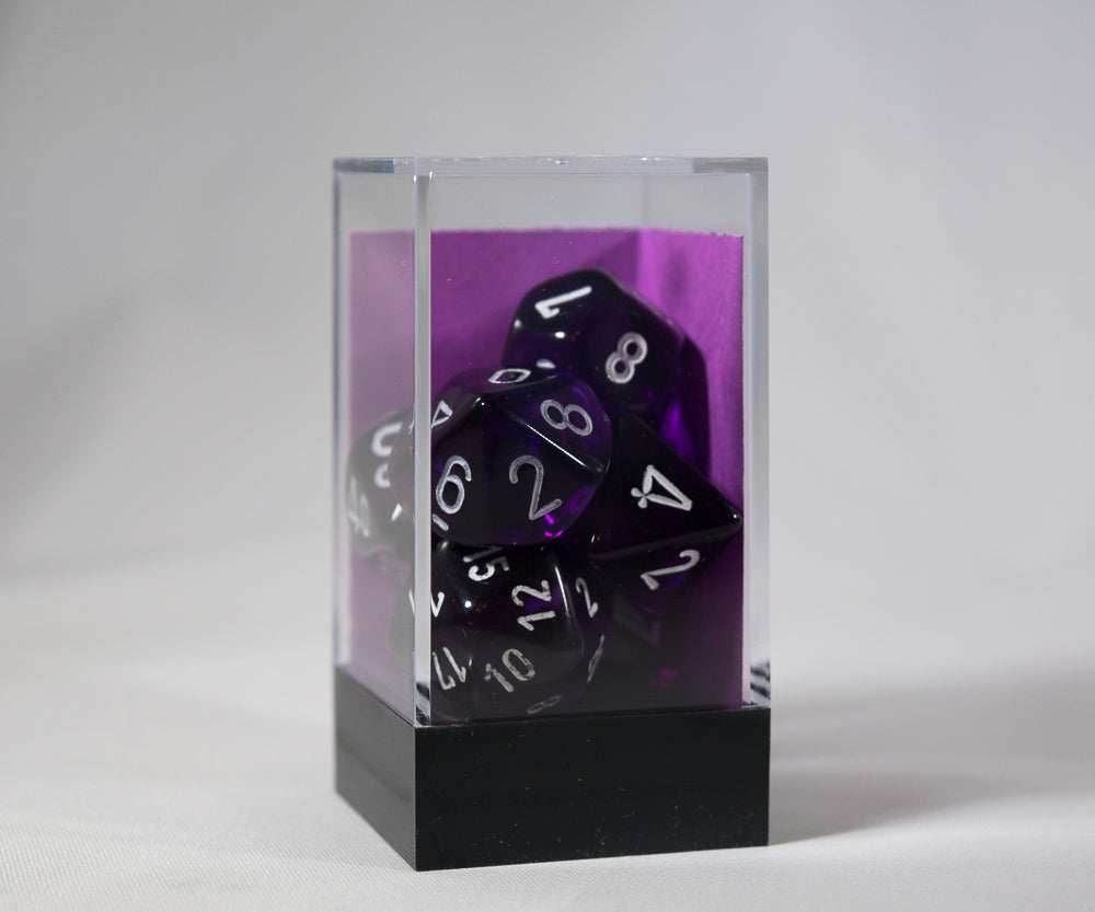 Translucent 7-Die Chessex Sets Made in Germany -Red, Blue, Green, Teal, Purple- - Teal