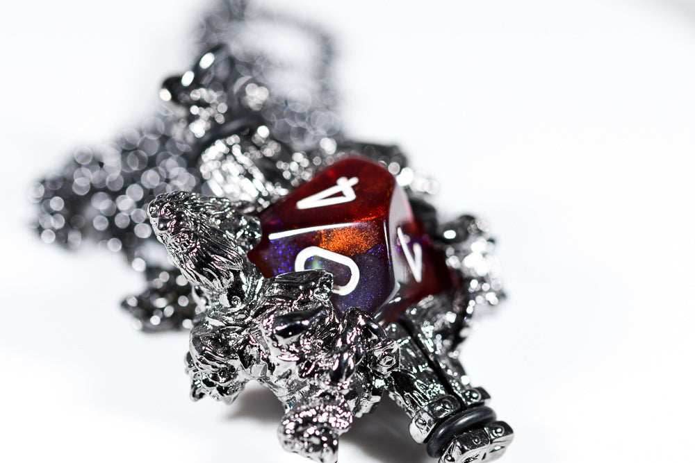 Pendant d10 Trolls w/ Gunmetal Grey Finish - 