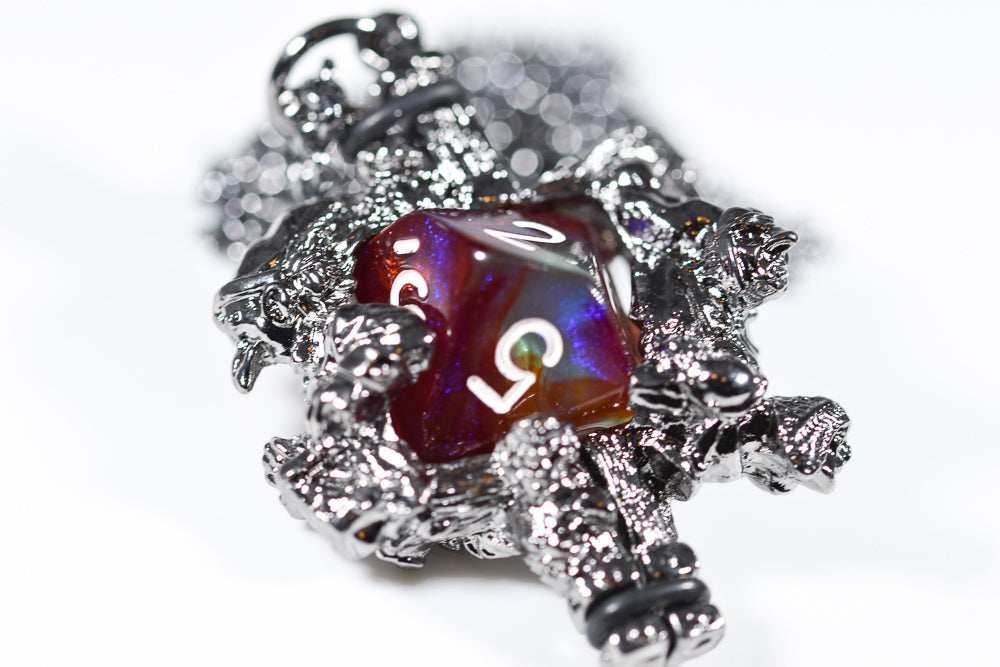 Pendant d10 Trolls w/ Gunmetal Grey Finish - 