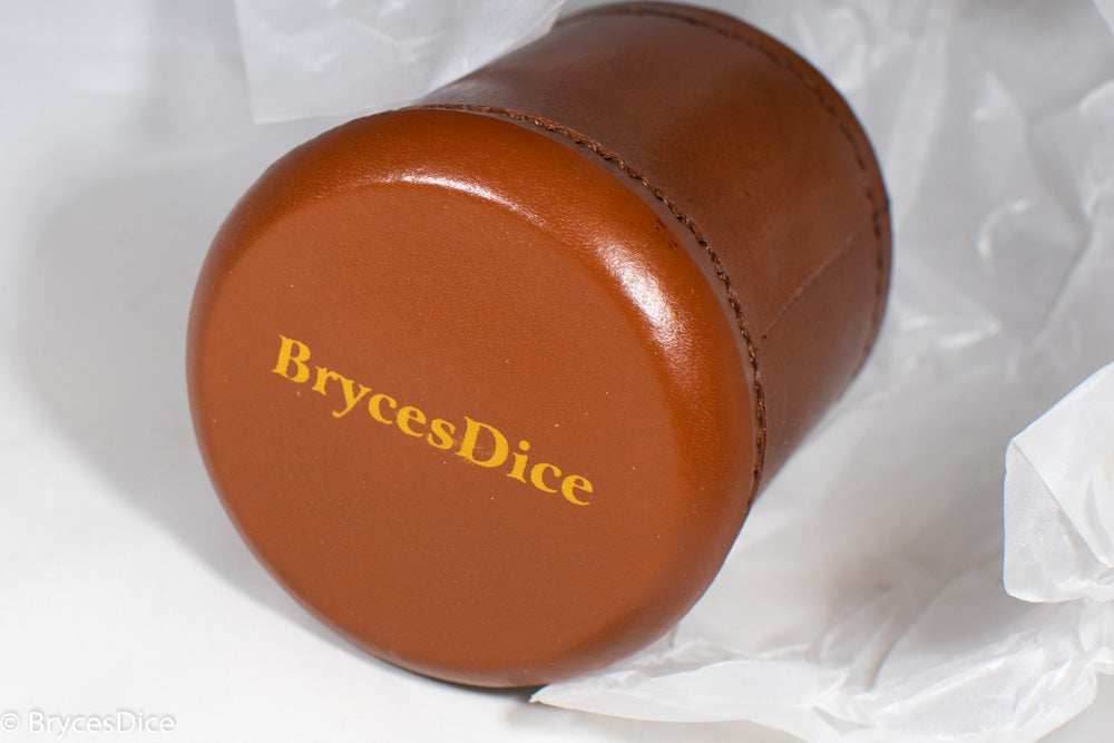 Handmade Leather Dice Cup (Light Brown) - 