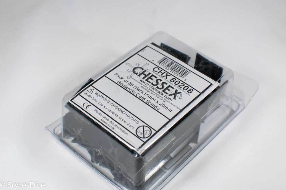 Pack of 35 Rectangle Card Stands CHX80208 (18mm x 20mm) - Black - 